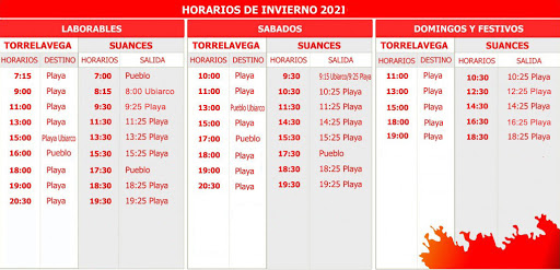 Nuevos Horarios Verano Lineas Bus